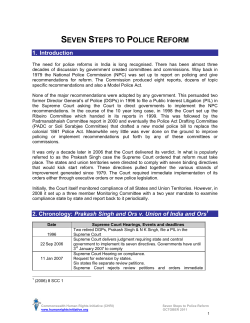 seven steps to police reform - Commonwealth Human Rights Initiative