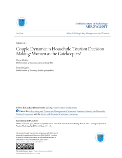 Couple Dynamic in Household Tourism Decision Making: Women