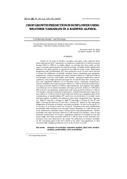 crop growth prediction in sunflower using weather