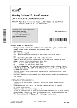 Unit A971/17 - Aspects of international relations 1919-2005