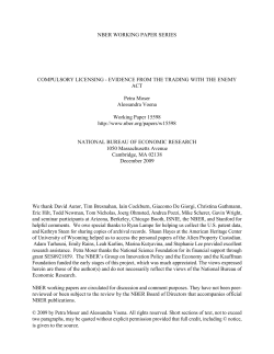 Compulsory Licensing-Evidence from the Trading with the Enemy Act