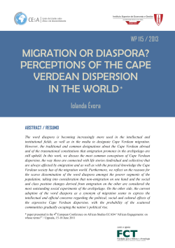 migration or diaspora? perceptions of the cape verdean dispersion