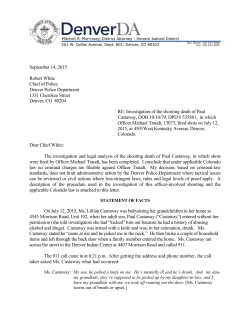 statement - Denver District Attorney`s Office