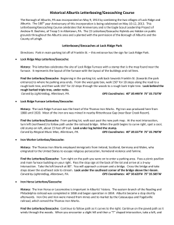 Historical Alburtis Letterboxing/Geocaching Course