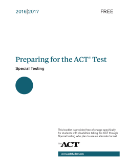5005 Prep AAP-Special Testing