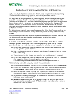 Laptop Encryption Standard and Guidelines