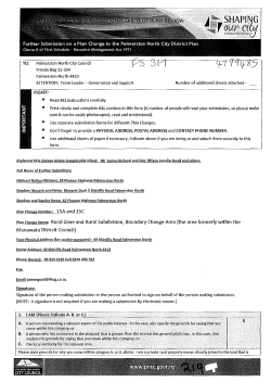 Further Submissions 31 to 32 - Palmerston North City Council