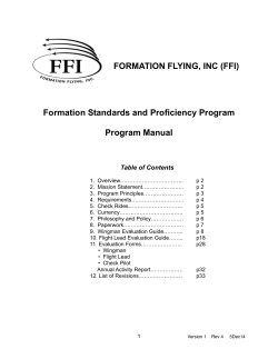 FFI Program Manual - Formation Flying Incorporated