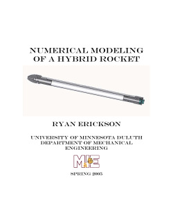 NUMERICAL MODELING OF A hYBRID ROCKET