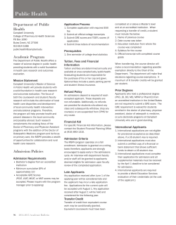 Public Health - Campbell University