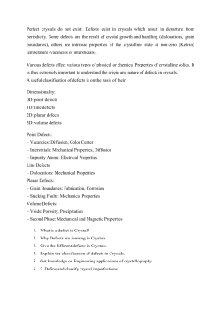 Crystal Imperfections PDF