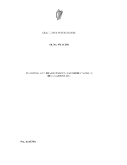 Planning and Development (Amendment) (No.3) Regulations 2011