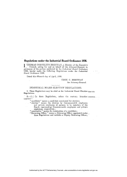 Regulations under the Industrial Board Ordinance 1936