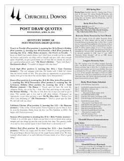 post position draw quotes