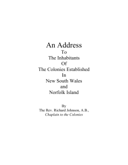 Address to the Colonies