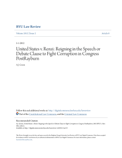 United States v. Renzi - BYU Law Digital Commons