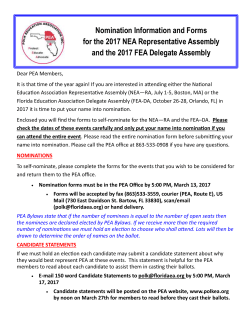 Nomination Information and Forms for the 2017 NEA Representative