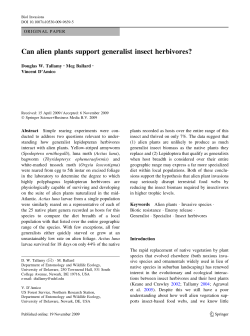 Can alien plants support generalist insect herbivores?