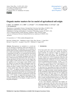 Organic matter matters for ice nuclei of agricultural soil origin