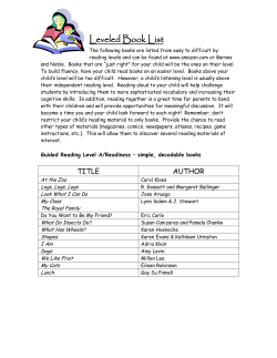 Leveled Book List