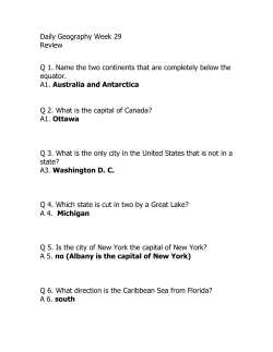 Daily Geography Week 29 Review Q 1. Name the two continents