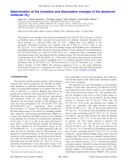 Determination of the ionization and dissociation energies of the