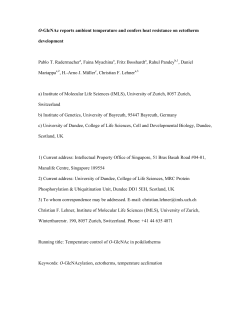 O-GlcNAc reports ambient temperature and confers heat resistance
