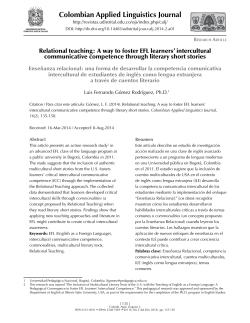 Relational teaching: A way to foster EFL learners` intercultural