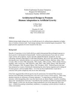 Architectural Design to Promote Human Adaptation to Artificial Gravity
