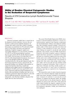 Utility of Routine Classical Cytogenetic Studies in the Evaluation of