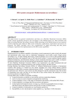 MSA system concept for Mediterranean sea surveillance