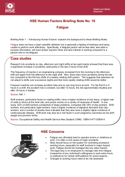 HSE Human Factors Briefing Note No 10