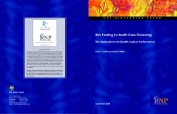 Risk Pooling in Health Care Financing