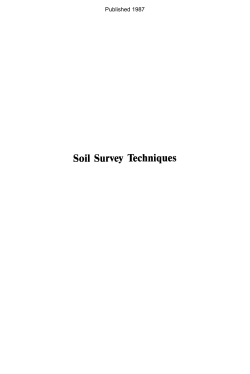 Soil Survey Techniques