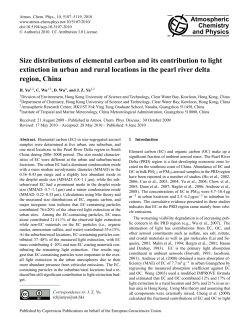 Size distributions of elemental carbon and its contribution to light