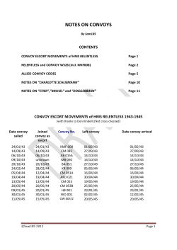 notes on convoys - HMS Relentless Association