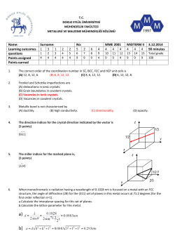 MME 2001 MIDTERM II 3.12.2014 Learning outcomes 1 3 1 2 2 5 2