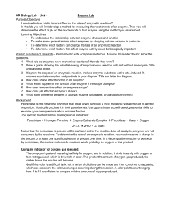 AP Biology Lab &ndash; Unit 1 Enzyme Lab Purpose/Objectives How do