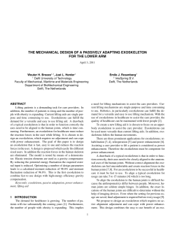 the mechanical design of a passively adapting exoskeleton for the