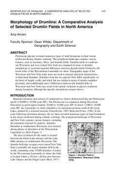 Morphology of Drumlins: A Comparative Analysis of