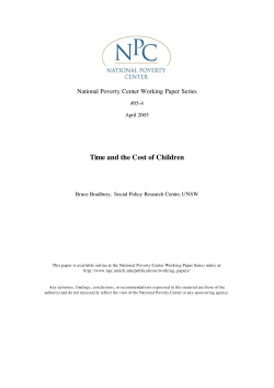 Time and the Cost of Children