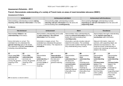 NCEA Level 1 French (90881) 2015