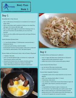 Meal Plan Week 1 Sept 21
