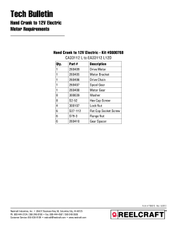 Hand crank to 12V electric motor conversion requirements