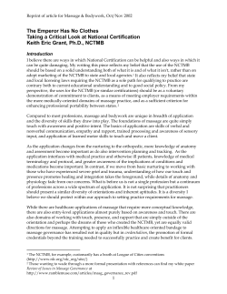 The Emperor Has No Clothes Taking a Critical Look at National