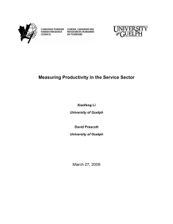 Measuring Productivity in the Service Sector