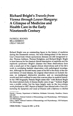 Richard Bright`s Travels from Vienna through Lower Hungary: A