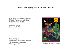 Solar Radiophysics with HF Radar