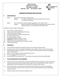 Pregnancy Antinausea Diet and Life-Style