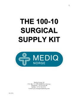 the 100-10 surgical supply kit